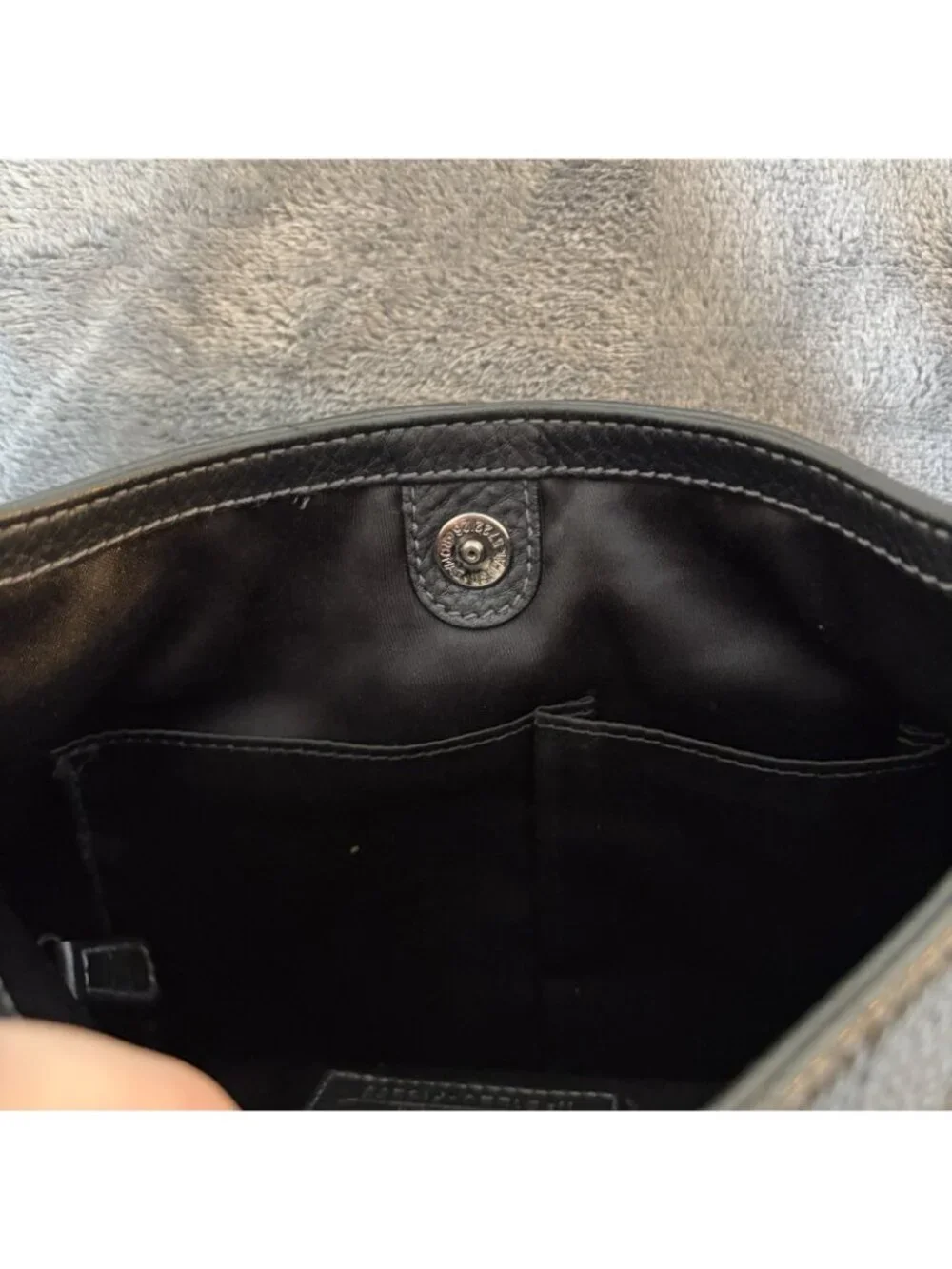COACH Penelope Crossbody Purse Shoulder Bag Pebbled Leather Black Adjustable